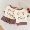 Собачья одежда корейская одежда для домашней одежды пара одежда для маленьких собак рубашка милая кошачья юбка Чихуахуа йорк