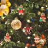 12pcs zencefilli kurabiye adam Noel ağacı için süsler çeşitli plastik zencefilli figürinler asılı süslemeler 3 inç boyunda
