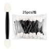 Nail Art Kits 25 stcs/pack zachte latex spons oogschaduw stick dubbele zijde wegwerp oogschaduw borstels manicure make-upgereedschap zwart