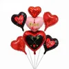 18 Zoll Gold Silber Rotes Herz Love Ballon Dekoration reine Farbfolie Helium Baloon Hochzeit Valentinstag Geburtstagsfeier liefert Globe de Amor de Corazon