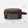 Sacs à cosmétiques cas mode cuir femmes hommes main marron noir voyage lavage stockage pochette portable maquillage femme 221110