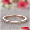 Band Rings Super Fin Crystal Casal Cased Wedding Sier Rose Gold Gold noivado Rings Alloy Mulheres da moda Anilos Nice Girlfriend Gifts A Dh1oe