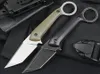 1Pcs M6686 Outdoor Fixed Blade Knife D2 Black/White Stone Wash Blade Full Tang G10 Handle Tactical Knives with Kydex