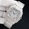 2023WRISTWATCHES Heren Mechanisch horloge 40 mm Diamant horloge Saffier Stalen stalen riem polshorloge cadeau Montre de Luxe Life waterdicht