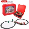 Christmas Toy Christmas Electric Train Toy Set 209 Railway Train Flame com som leve árvore de Natal Decors Kid Toy Ano Novo Presente Xmas L221110