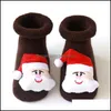 Christmas Decorations Baby Christmas Antislip Floor Sock 03 Years Infant Cotton Santa Socks Sile Nonslip Toddler Drop Delivery Home Dhp08