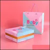 Prezent Wrap Wedding Candy Favours TOTE Paper Gift Box Baby Shower Urodziny Prezenty Dodaj noworoczne rocznicę Day Down