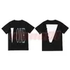 Erkek Tasarımcı Tişörtleri Mektup Baskı Tees Big V Erkek Kadınlar Kısa Kollu Hip Hop Stili Siyah Beyaz Turuncu Tişörtler Vlone Tees S-XL