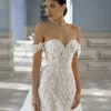 Robe De mariée sirène détachable 2 en 1, en dentelle brodée, robe De mariée château, épaules dénudées, Sexy, 326 326