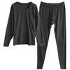 Designer Long Johns Pure Cotton Men's Thermal Underwear med tjock full tr￶ja set L-4XL