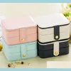 Jewelry Boxes Mti Layers Storage Boxes For Jewelry Stackable Organizer Veet Pu Leather Trays Jewellery Box Earring Necklace Bracelet Dhsbt