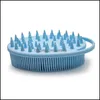 Brosses De Bain Éponges Épurateurs Sile Épurateur De Corps Luffa Double Face Exfoliant Bain Douche Épurateurs Brosses Pour Enfants Hommes Wome Dhf8D