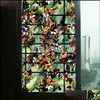 Andra dekorativa klistermärken Saturna Window Film Glass Stickers Static Cling Stained Office Självhäftande hemfolie Dekorativa filmer 40 Dhdag