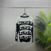 Xinxinbuy Hommes Designer Sweat à capuche Pull Stripe Lettre Jacquard Imprimer Paris Coton Femmes Noir Blanc Vert S-2XL