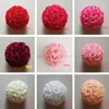 Flores decorativas 46 colores 20 cm/8 pulgadas decoraciones de boda seda beso Pomander bolas rosas ramo colgante fiesta flor bola