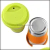 Mugs 500Ml Stainless Steel Coffee Mug Beer Cup Non Slip Sleeve Office With Food Grade Sile Lids Drop Delivery Home Garden Kitchen Di Dhlkj