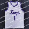 Maillots de basket-ball TCU Horned Frogs, maillot de basket-ball NCAA College Desmond Bane Francisco Farabello Mike Miles Emanuel Miller Micah Peavy Chuck O'Bannon Jr.