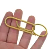 Keychains 2022 Handmade Unique Creative Fine Biker Large Stainless Steel Bras Wire Oval Paper Clip U Hook Key Ring Clasp Tool Keychain DIY