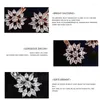 Stud￶rh￤ngen Huami 1Pair 2022 Fashion Jewelry Gold Color Zircon Elegant Trendy Luxury Crystal Flower For Women