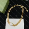 Luxury Letters Thick Chain Necklaces Bracelets Letters Designer Necklace Bracelet For Girl Gift Hip Hop Jewelry