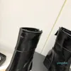 Tasarımcı Laureate Women Boots Marka Flamingos Love Arrow Madaly Martin Boot Kış Kış Gerçek Deri Kaba Yüksek Topuk Ayakkabı Lüks Çöl Tıknaz Potez -K052