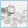 Charms 20 pezzi design misto piatto rotondo per finestra charms piatti galleggianti Sier per medaglione di vetro da 30 mm consegna di gioielli all'ingrosso Findin Dhdle