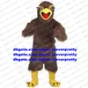 Donkerbruine long fur eagle havik mascotte kostuum tiercel falcon gier gier volwassen commercieel strip drive merk figuur zx553