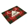 Christmas Table Mat Dining Placemat Decoration For Home Kitchen Party Place Mats Tablecloth Xmas Supplies Gifts SN164