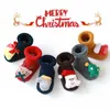 Christmas Decorations Baby Christmas Antislip Floor Sock 03 Years Infant Cotton Santa Socks Sile Nonslip Toddler Drop Delivery Home Dhp08