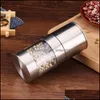 Mills Manual Pepper Mill Salt Shakers High Quality Stainless Steel Salts Grinder Portable Kitchen Mler Tool Drop Delivery Home Garde Dhwjj