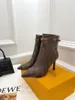 Designer Women Boots Martin Desert Leather Boot Flamingos Love Arrow Medal Real Leathers grova vinterdesigners skor med låda storlek 35-40 -M200