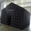 4/5/6/7/8m Giant Custom Portable Black Inflatable Nightclub Cube Party Bar Tent Lighting Night Club For Disco Wedding Event with blower