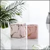 Velas Marble Scent Candle Gold Gold Padr￣o Cer￢mica INS aromaterapia Decora￧￣o de casa Decora￧￣o do dia dos namorados Drop Drop Delivery Garden Dhqzx