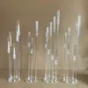 4 pezzi di candelabri in acrilico per decorazioni per feste di matrimonio, centrotavola trasparenti per cerimonie, portacandele