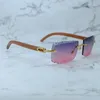 Diamond Cut Wood Sunglasses Fashion Stylish Sun Glasses For Men And Women Luxury Designer Carter Shades Outdoor Decoration