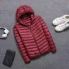 남자 다운 파카 겨울 재킷 울트라 가벼운 오리 슬림 한 복어 휴대용 바람 방전 코트 Chaqueta 221110