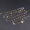 Chaînes véritable chaîne en or multi-tons 18K pour femmes femme 1.8mmW collier trèfle 16''L cadeau bijoux Au750 pur