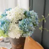 Yapay çiçekler mavi pembe beyaz kırmızı ortanca ipek çiçekler gövdeli düğün ev parti dükkanı bebek duş dekor toptan satış