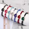 Charm-Armbänder Charm-Armbänder Colorf Naturstein-Strang-Armband für Frauen Einstellbare Schnur Harz Druzy Perlen Modeschmuck Dhblc