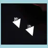 Studs Studs Geometric Triangle Stud oorbellen Street Fashion Eardrop Ooor Decoreert Europese en Amerikaanse legeringsoorlogs Kleur Sier Gold Dh9xe