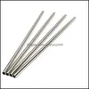 Drinking Straws 215Mm Stainless Steel Straight St Practical Drinking Easy To Clean Sts Metal Bar Family Kitchen Tools Drop Delivery Dhxrl