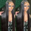32Inch HD Lace Frontal Wig 13x4 Front Human Hair Bone Straight Transparent Wigs Closure