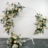 Fiori decorativi Matrimonio personalizzato Arco Decorazione Puntelli floreali Artificiale Crescent Flower Row Ball