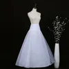 A-Line 2 Hoops Petticoats لالتزامات الزفاف الزفاف كرينولين أبيض طويل أسفل الطول