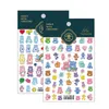 10 Pcs Wholesale 3D Colorful Bear Embossed Nail Stickers Kids DIY Matte Design Winter Charm Floral Manicure Slider Applique