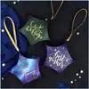 Autres fournitures de fête festive Star Candy Box Faveurs de mariage Sacs-cadeaux avec poignées Sweet Stars Forme Boîtes Baby Shower Party Drop D DDHQVA