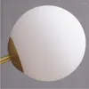 Ljuskronor europeisk metall ljuskrona led glaslampa post modern sputnik boll för foajé kök matsal belysning armaturer