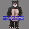 Dark Brown Long Fur Pet Bear Mascot Costume Adult Cartoon Character Outfit Suit Stage Properties Nursery School ZX124