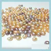 Pearl Intense Flawless Natural Pearl Beads For Jewelry Making Authentic Freshwater Pearls Oval Loose Bead 611Mm Wholesale Drop Delive Dho1Q