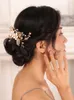 Направления винтажные золотые цветочные листья свадебные волосы шикарные женские украшения невеста.